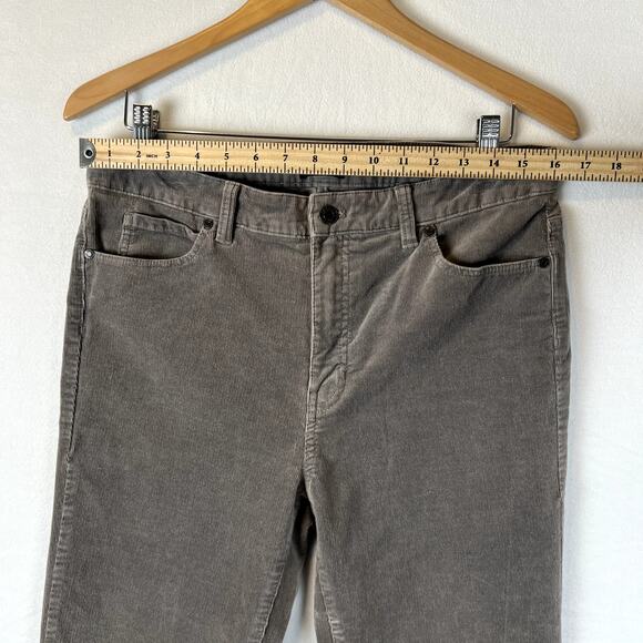 Talbots Corduroy Pants Womens 8 Gray Straight Leg Stretch Cords Jeans - Picture 4 of 8